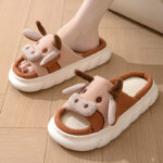 Summer Cartoon Linen Open Toe Sandals for Couples - Thickened Comfort for All Seasons 